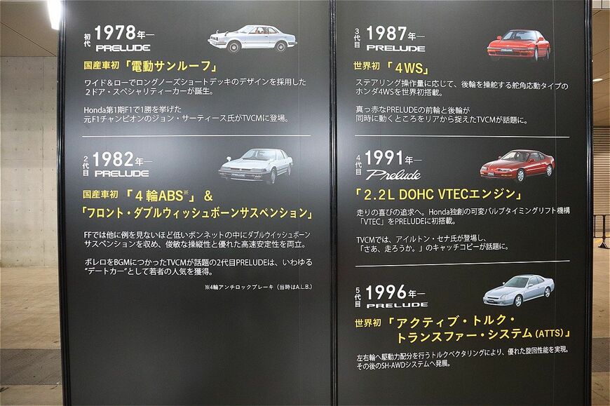 プレリュードの歴史（筆者撮影）