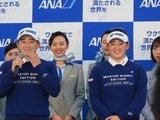 ANAとスポンサー契約した岩井姉妹（写真：筆者撮影）