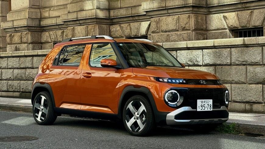 ヒョンデとして日本に導入する4車種目のEVとなる「インスター」（筆者撮影）