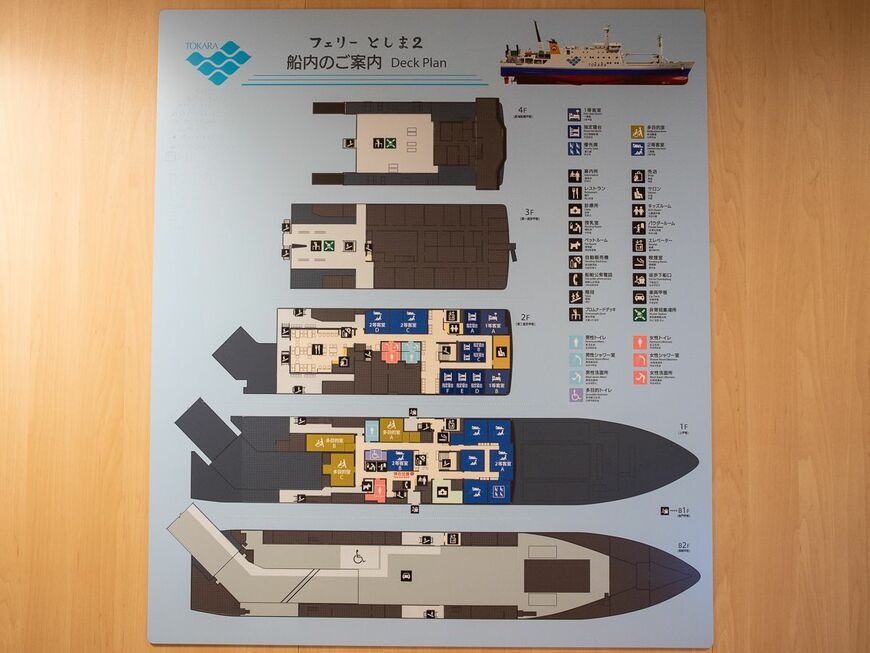 船内の案内図（筆者撮影）