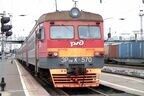 ウスリースク駅に到着したエレクトリーチカ