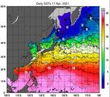 4月17日の海面水温（写真：気象庁HP）