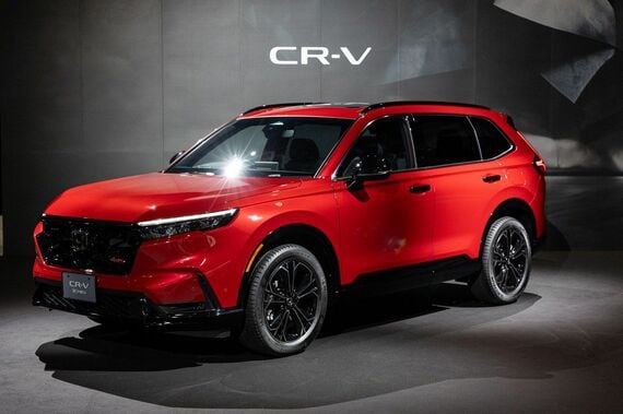 ホンダ新型「CR-V e:HEV」の外観。撮影車両は、「RSブラックエディション」となる