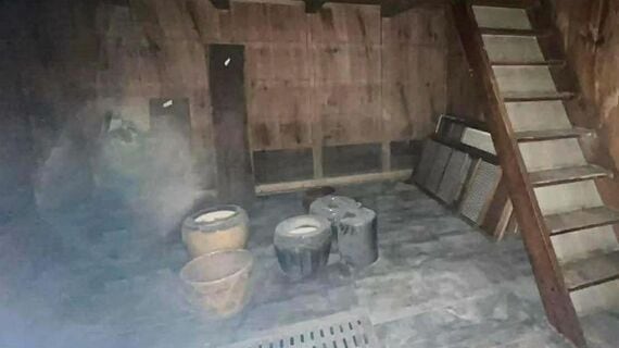 改修前の蔵内部の様子