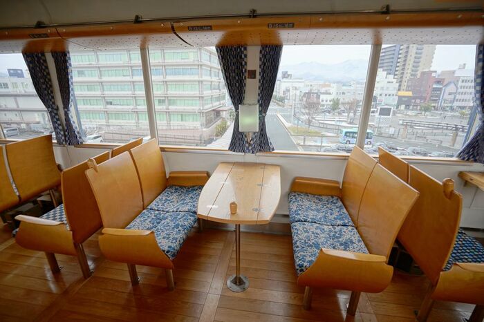 丹後あおまつ号の車内