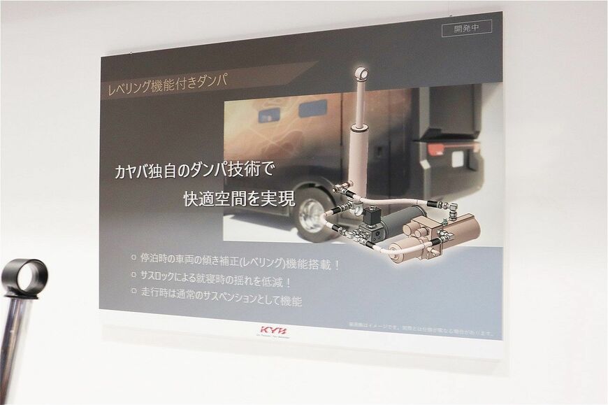 カヤバの東京オートサロン2023出展内容（筆者撮影）