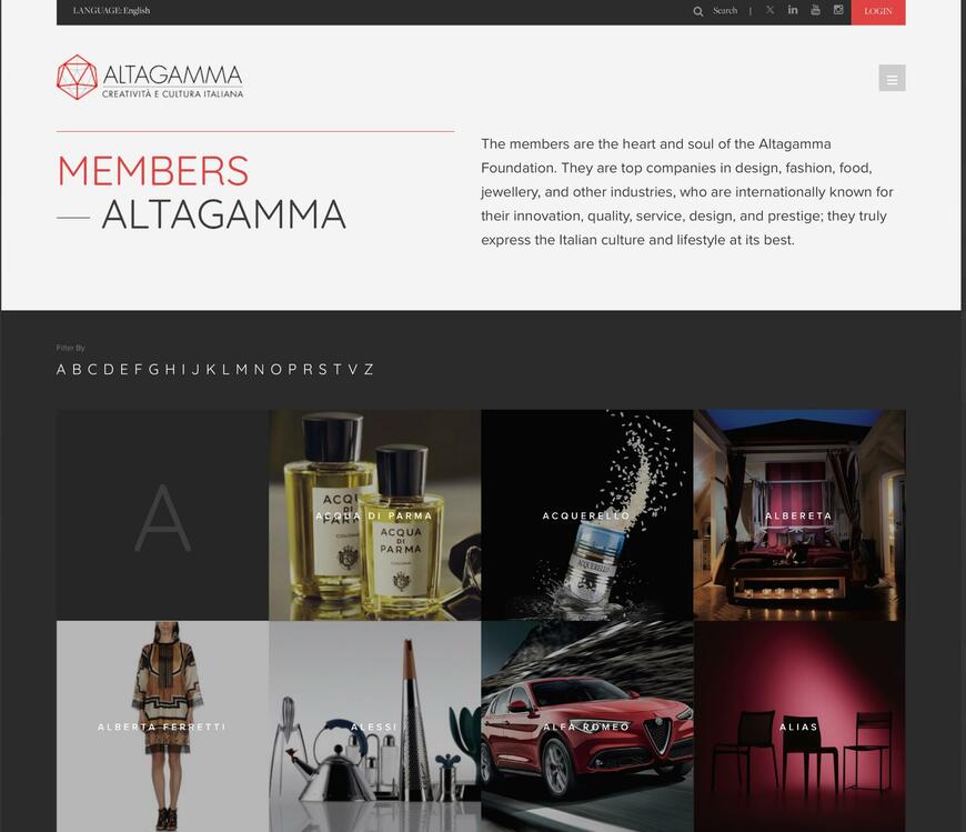 アルタガンマのホームページ