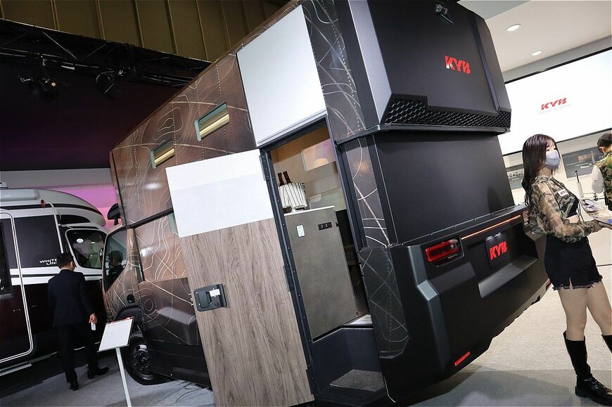 カヤバの東京オートサロン2023出展内容（筆者撮影）