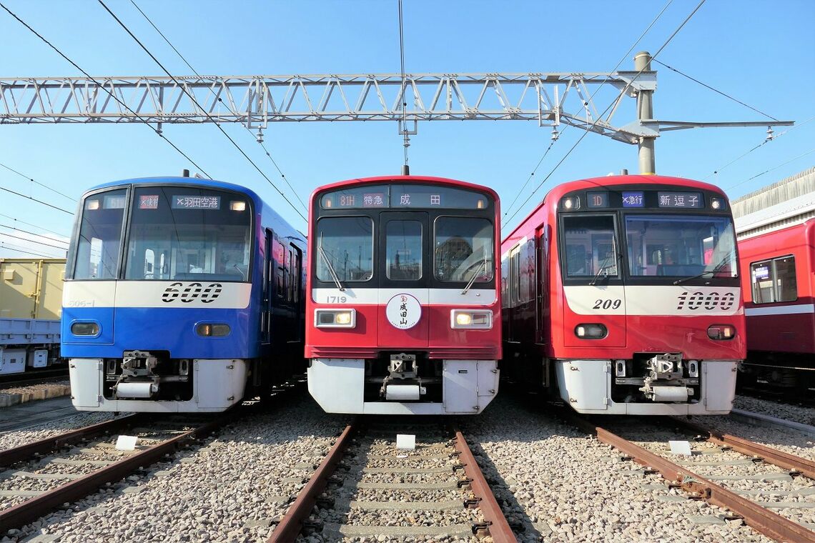 レアな並びの車両撮影会も（記者撮影）