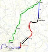 第2常磐線の新金線案。半蔵門線と組み合わせて整備するものだった（国土地理院地図を筆者加工）