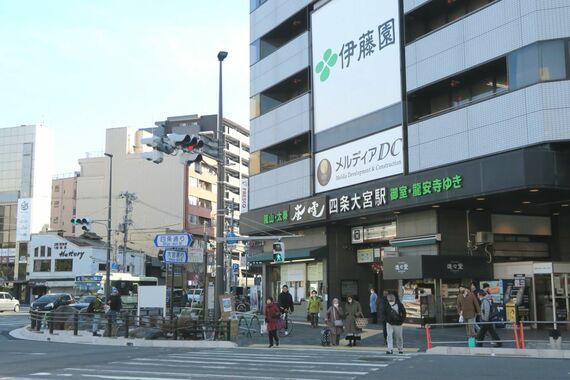 嵐電四条大宮駅