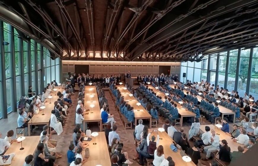 2023年9月3日、Rugby School Japan校舎で最初の入学式が開催された（写真：CEA）