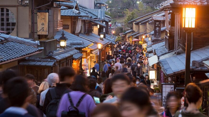 混雑する京都