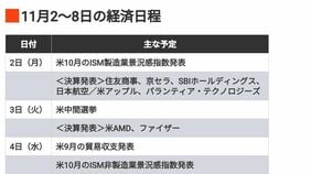 編集部厳選､注目の経済ニュース！【10月31日】 今週のトピックス＆来週のスケジュール