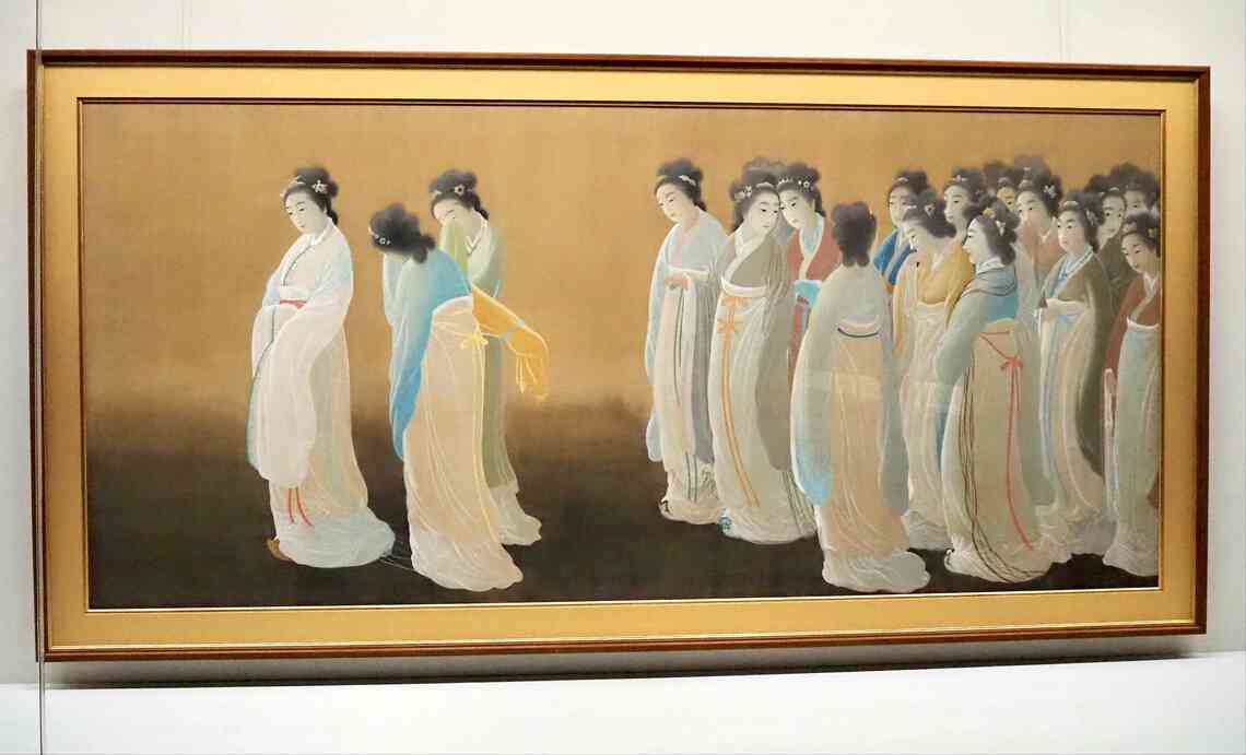 菱田春草「王昭君図」（1902年、善寶寺蔵（東京国立近代美術館寄託）、展示期間：3月17日〜4月16日）展示風景（撮影：小川敦生）
