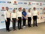 ENEOS、トヨタ、マツダ、スバル、日産による共同会見にて（筆者撮影）