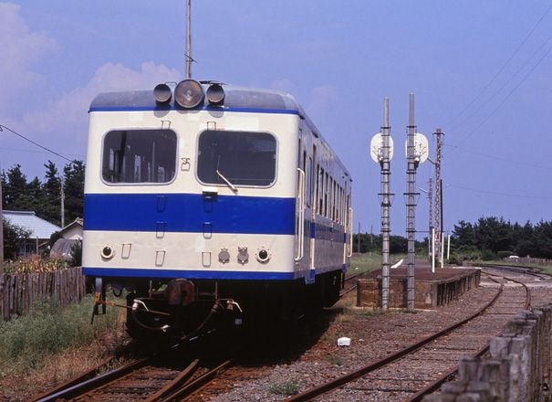 茨城交通のキハ1103元は北海道の留萌鉄道（廃線）の車両だった（筆者撮影）