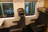 1等車の座席（高床台車部分）（撮影：橋爪智之）