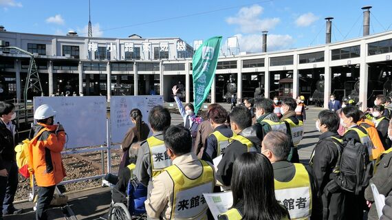 京都鉄道博物館の避難訓練