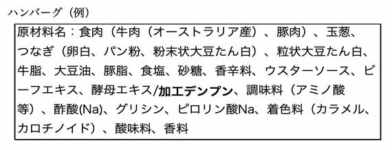 ハンバーグ(例)