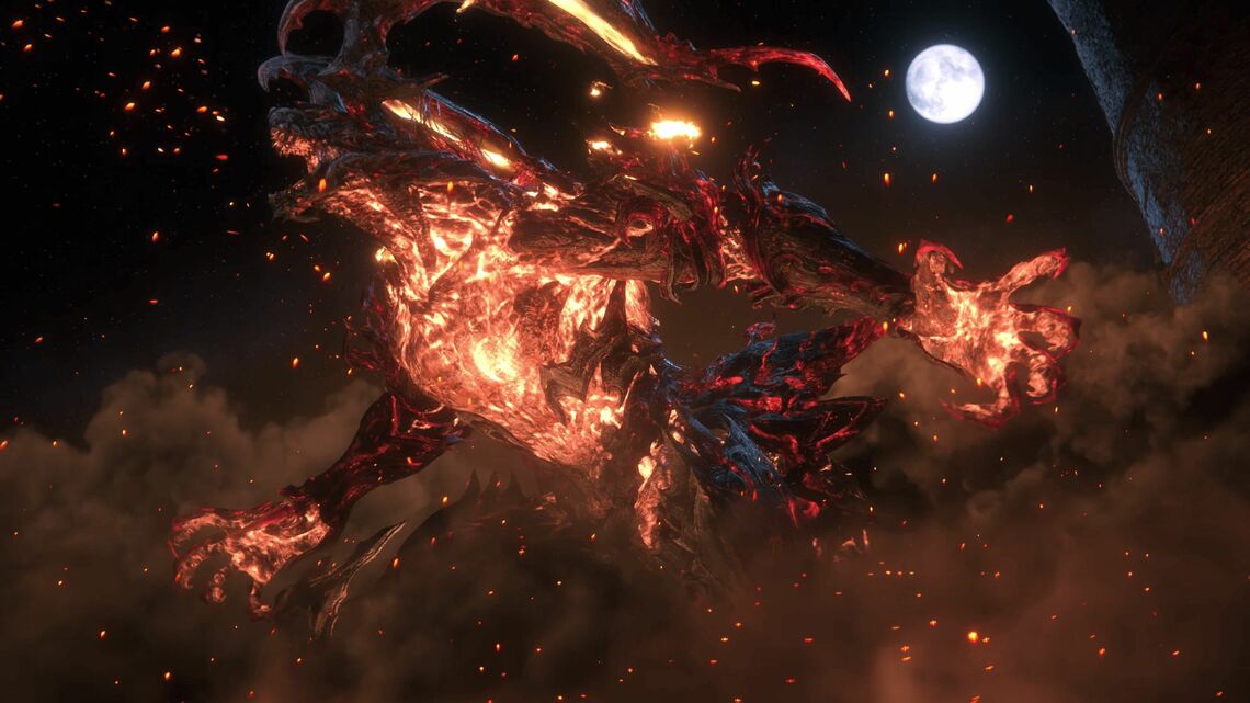 謎の召喚獣と呼ばれるイフリート。物語の大きな鍵となる存在だ。画像は『ファイナルファンタジーXVI』公式サイトより
