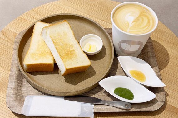 銀座に志かわのカフェ店舗で販売中のモーニングセット