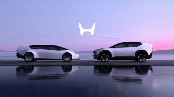 CES 2025で公開されたHonda 0シリーズの「Honda 0 SALOON」と「Honda 0 SUV」