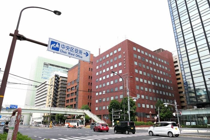 中央区役所は7月に移転