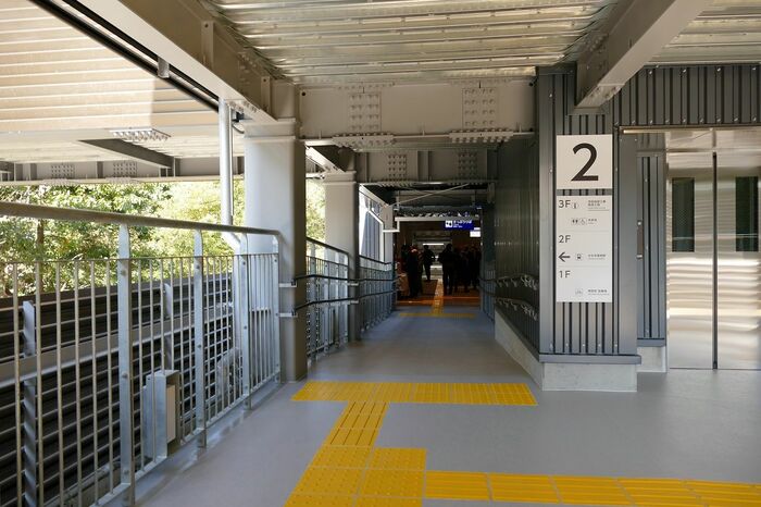 改札があるのは駅舎の2階