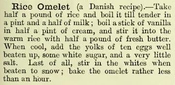 Cassell's dictionary of cookeryライスオムレツ（画像：近代食文化研究会）