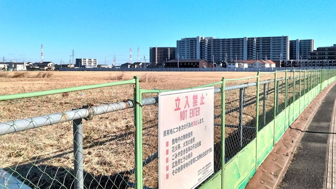 空き地のままの病院予定地