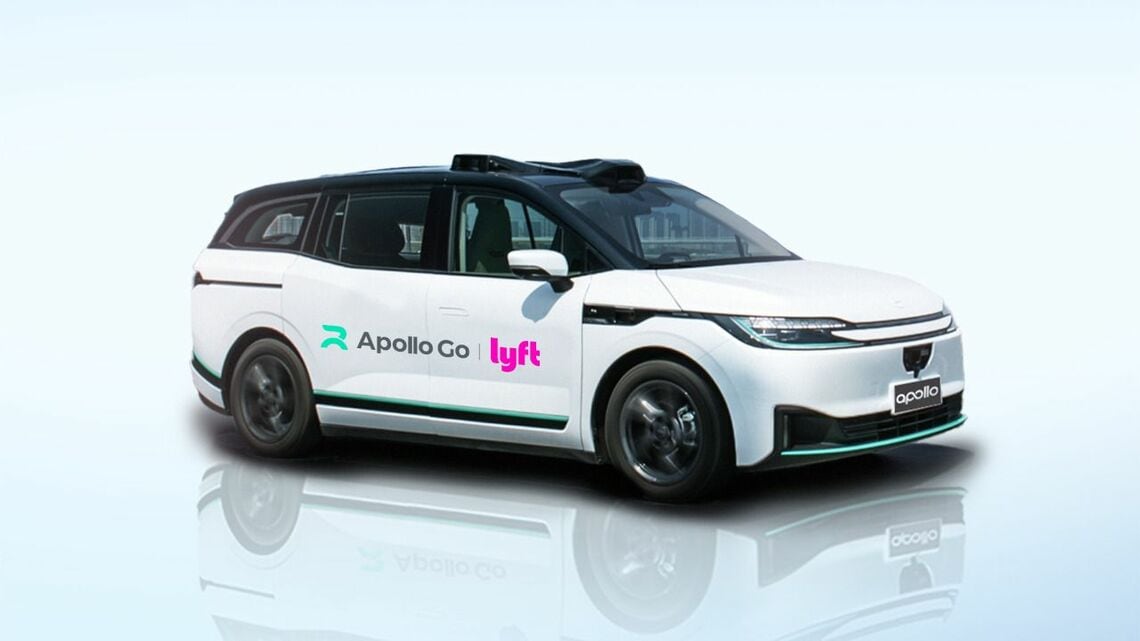 アメリカのリフトは、中国のバイドゥ傘下のアポロ・ゴーと提携した。写真は両社が共同運行を予定するロボタクシー車両（リフトのウェブサイトより）