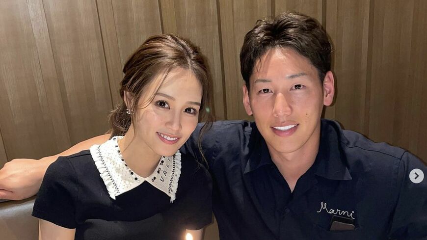 吉田選手と妻のゆり香さん