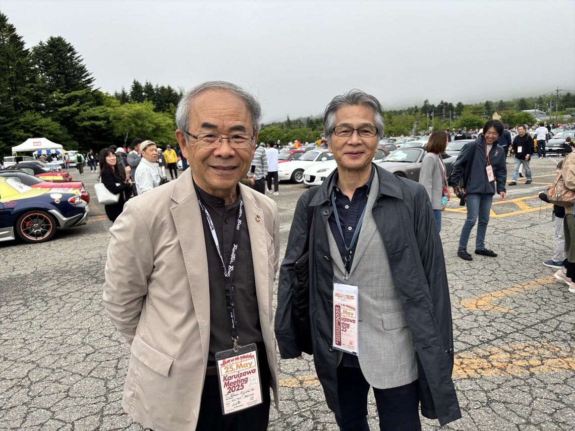 貴島孝雄氏（左）と山本修弘氏（右）も筆者の取材に応えてくれた（筆者撮影）