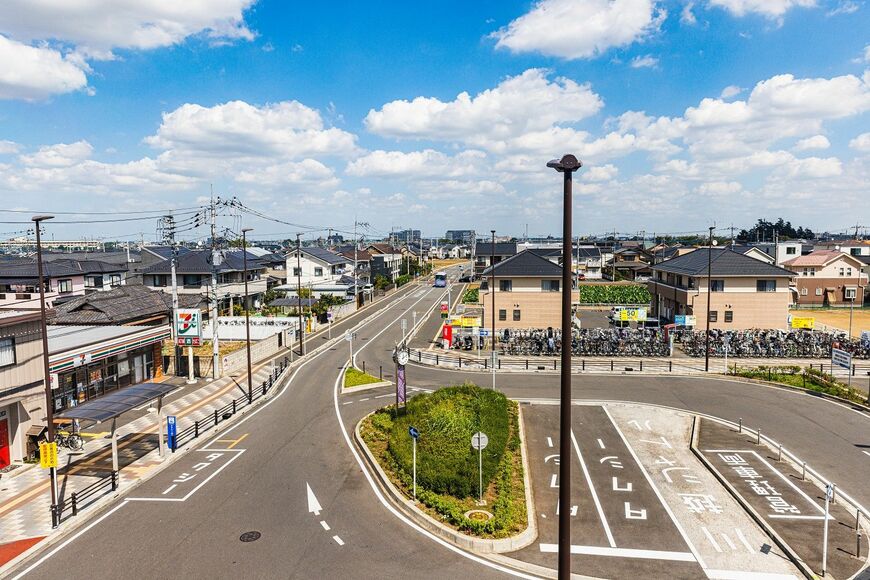 新河岸駅北のロータリー