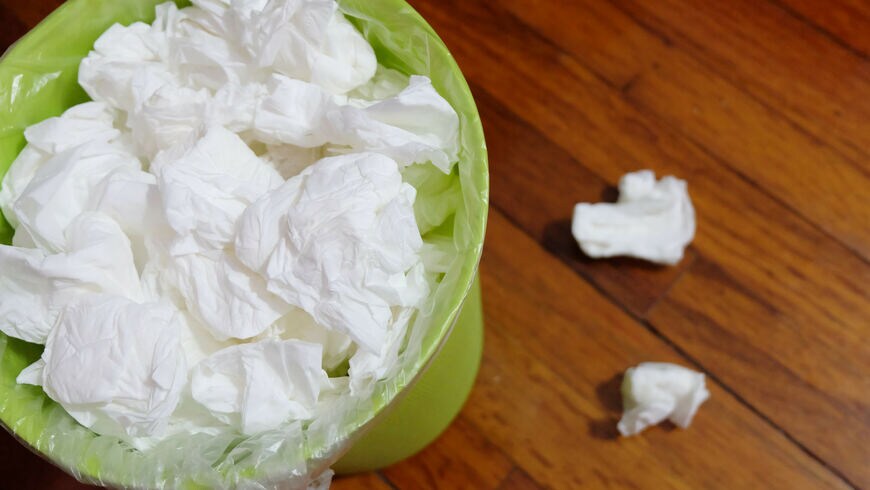 夫は始終ティッシュで鼻をかんでいたという（写真：Cloudy.T／PIXTA）