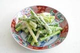 出来上がった「にんにくの芽の明太子マヨネーズ」