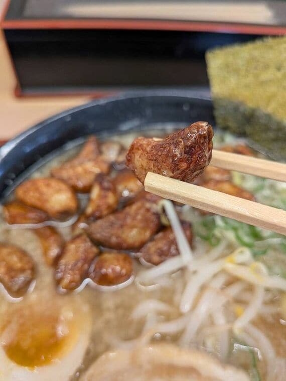 揚げにんにくのアップ