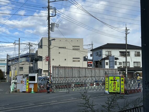 工事現場付近の様子