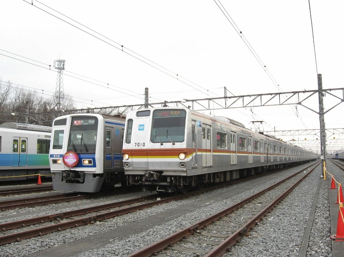 地下鉄副都心線開業に対応して改造が施された7000系。