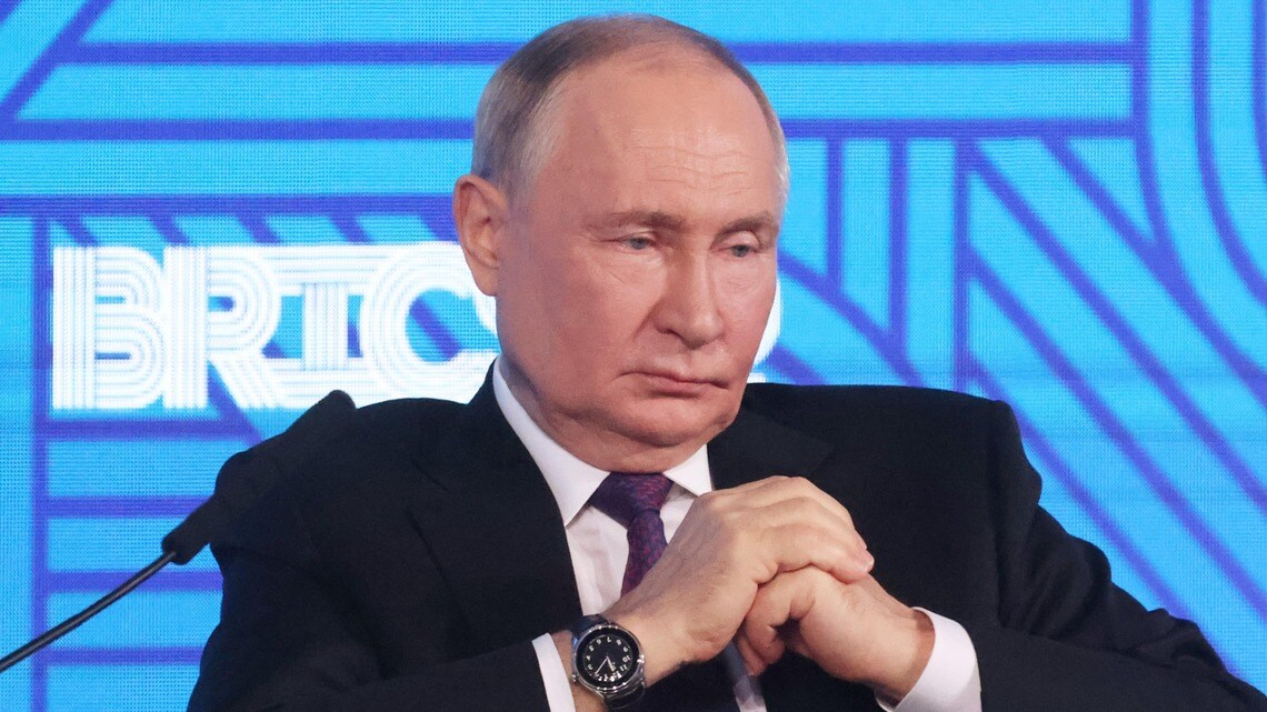 2024年10月、ロシアで行われたBRICSサミットでのプーチン大統領(写真・Contributor/Getty Images)