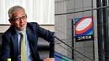 1年以上にわたる対立が正念場を迎えている。左は村上世彰氏（撮影：梅谷秀司）、右はコスモ石油のサービスステーション（写真：編集部）