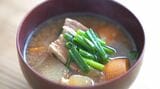 作った豚汁