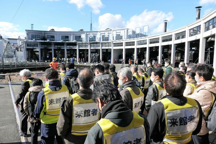 京都鉄道博物館の帰宅困難者対策訓練