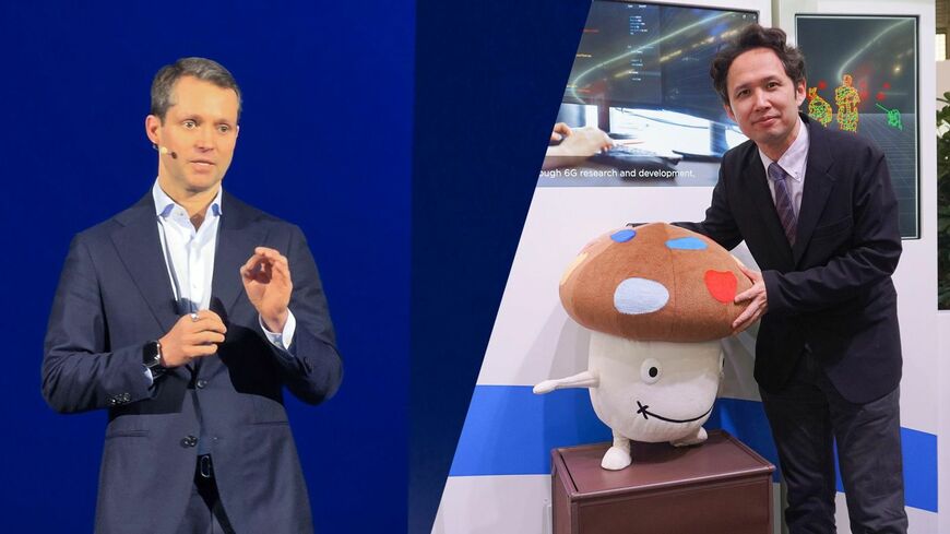 NokiaのJustin Hotard CEO（左）とNTTドコモ6Gテック部の永田聡担当部長（右）（写真：筆者撮影）
