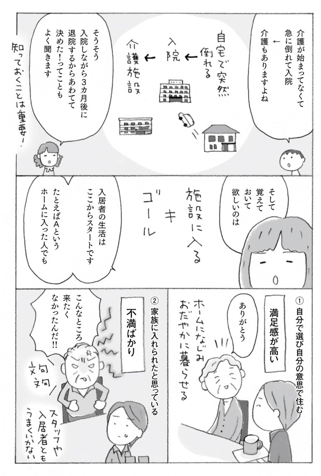 『マンガで解決 老人ホームは親不孝？』