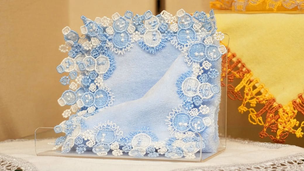タオルハンカチ「雪だるま」
