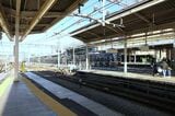 新宿方からは相鉄駅ホームの電車もよく見える（記者撮影）