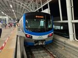 終点のスオイティエン駅に停車する電車（筆者撮影）