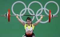 三宅が銅メダル､重量挙げ女子48キロ級 2大会連続のメダル